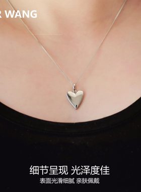 银爱心项链女简约时尚
