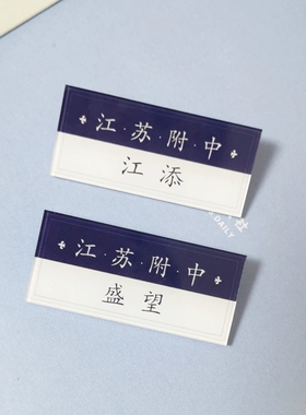 耽美某某盛望校牌可定制别针
