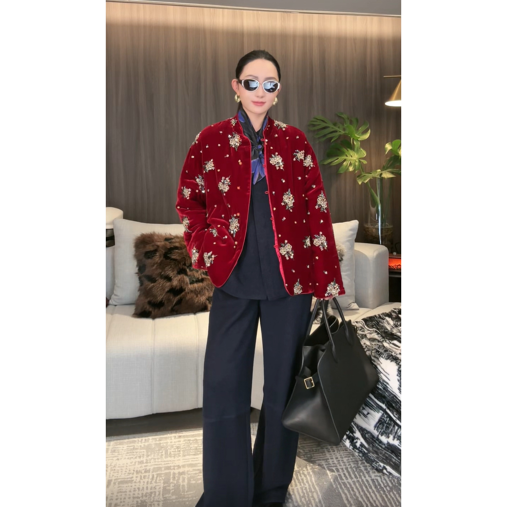 【DaFangLady张大方】100%桑蚕丝新雪丽棉棉服 - 图0