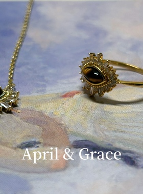 戒指天然石其他镀金无通勤女镀金