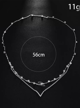 出口单新款水钻双层发链波西米亚风欧美日常头饰简约额饰hair