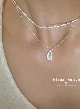 mini质感轻奢精工版925银锁骨链