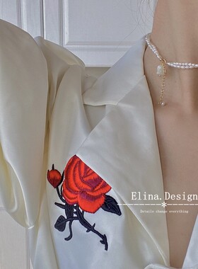 复古包金铃兰颈链天然淡水珍珠