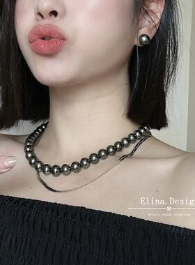 小众大溪地轻奢毛衣链施家真多麻