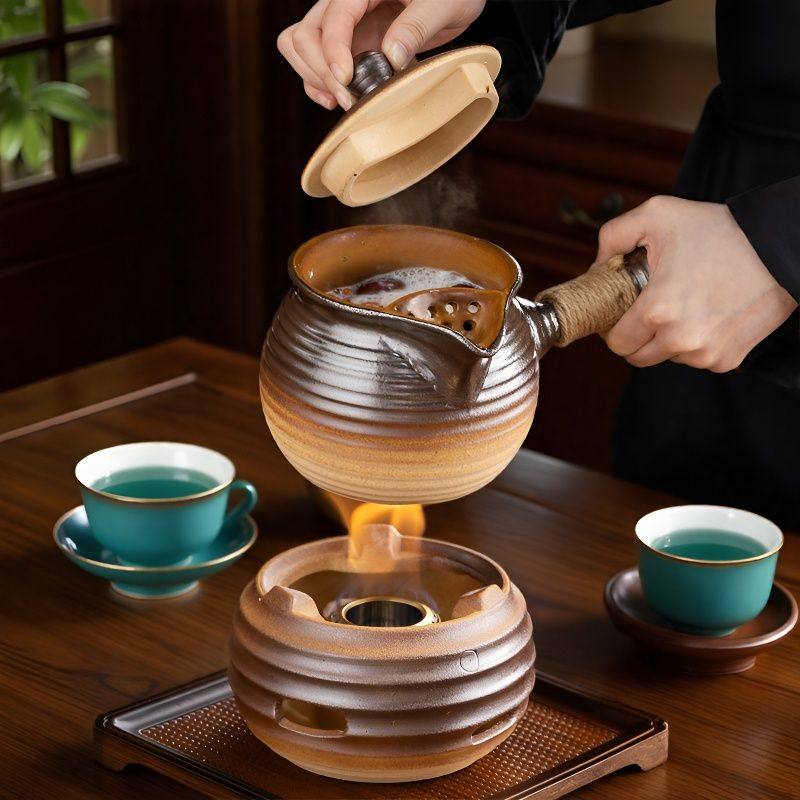 围炉煮茶壶可干烧罐罐壶带盖花茶壶陶土酒精炉热烤奶耐热中药炖梨,淘宝优惠券,粉丝福利购,淘宝优惠卷