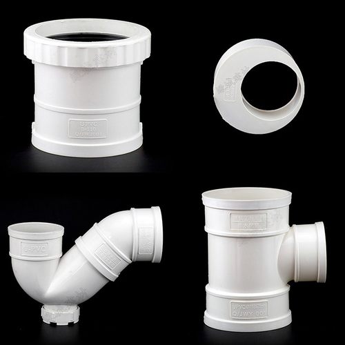 PVC排水管配件50 75 110 160直接头 直角90度弯头正三通 45度直弯 - 图2