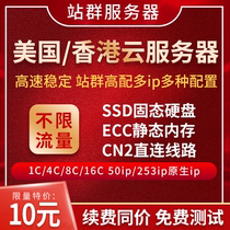 American cloud server rental Hong Kong cloud host cn2 station group pagoda Linux website space independent ip monthly payment