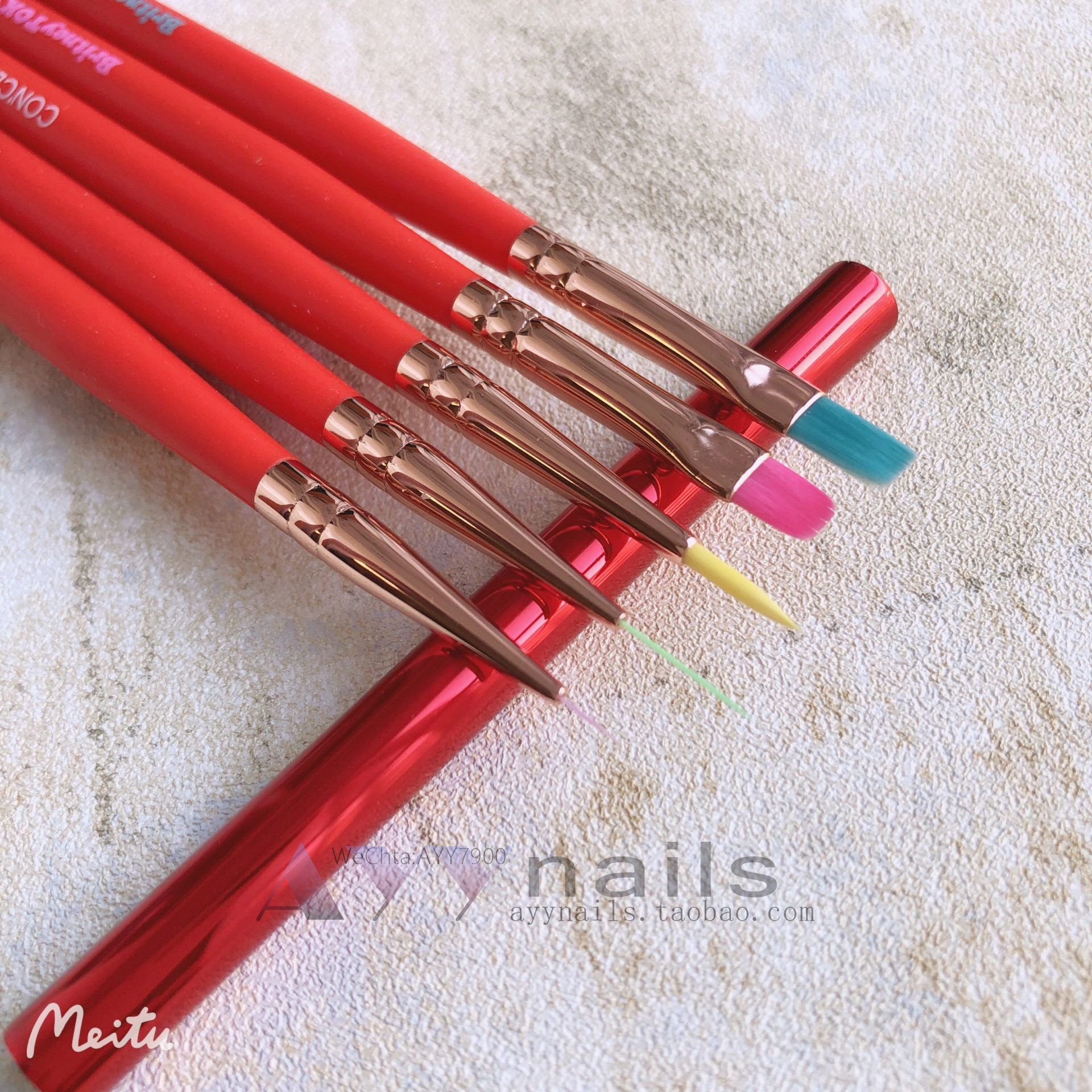 现货日本CONCELECT圆头笔平笔万能笔美甲BritneyTOKYO老师限定款,淘宝优惠券,粉丝福利购,淘宝优惠卷