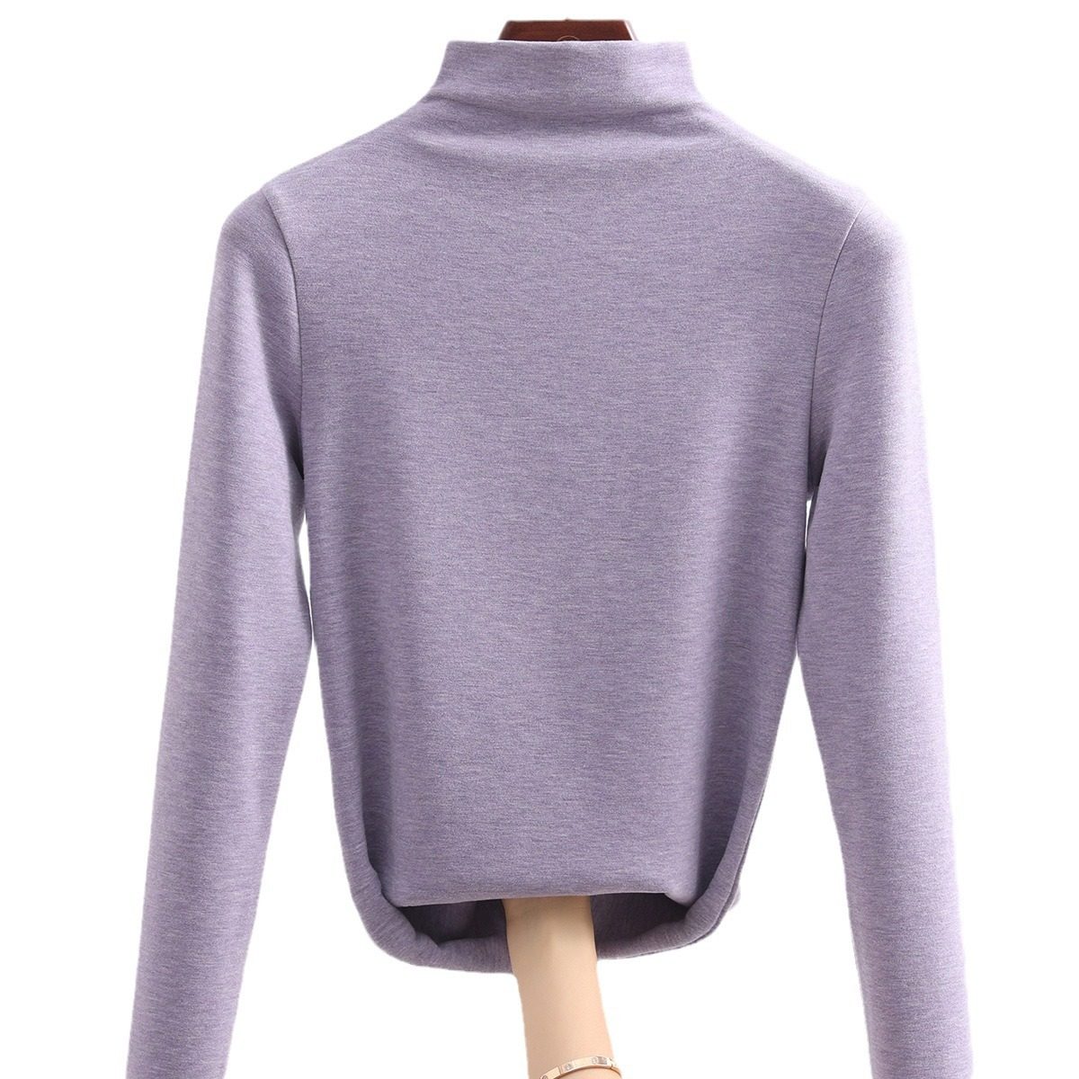 秋冬季蚕丝羊绒双面德绒半高领打底衫女加绒加厚保暖洋气长袖上衣,淘宝优惠券,粉丝福利购,淘宝优惠卷