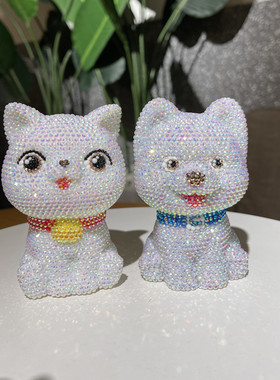 柴犬车摆猫咪女孩小猫生日礼物