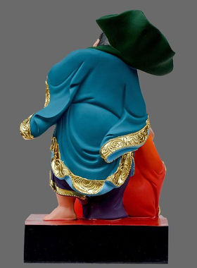 福和二仙中式居家客厅供奉摆件树脂12英寸装饰厂家直销