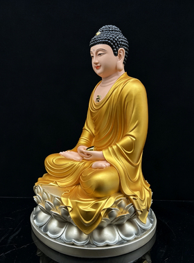 新款树脂三宝佛摆件阿弥陀佛像阿弥陀佛家用供奉摆件