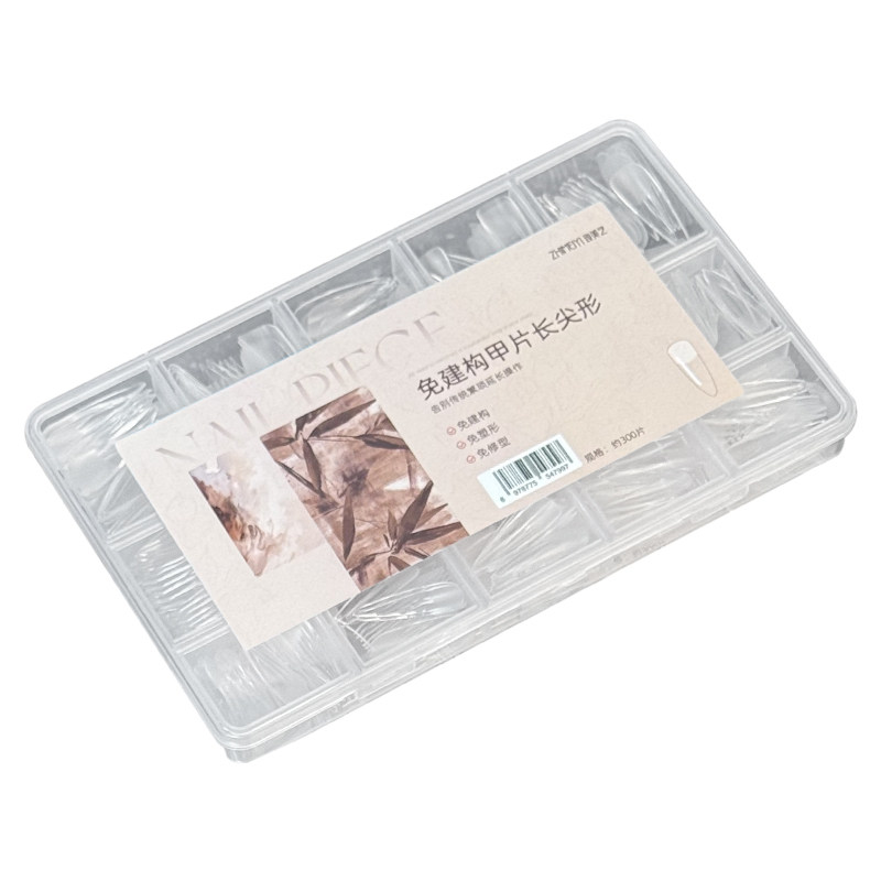 致美艺新款免建构塑形甲片无痕延长免刻磨长尖形美甲贴片专用甲片,淘宝优惠券,粉丝福利购,淘宝优惠卷