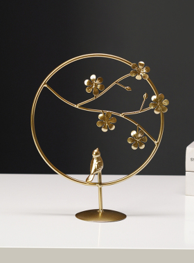 2021北欧轻奢摆件饰品酒柜个性玄关客厅现代房间创意装饰居家铁艺