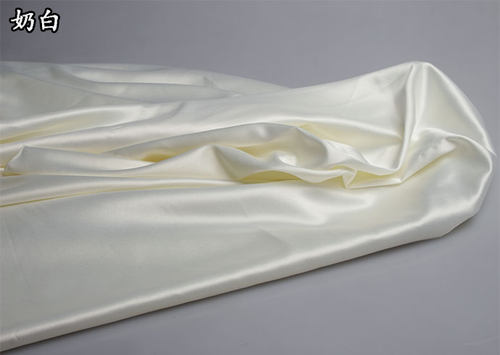 亚光色丁弹力布料服装面料衬衣连衣裙大衣里衬缎面仿真丝绸缎布料 - 图0