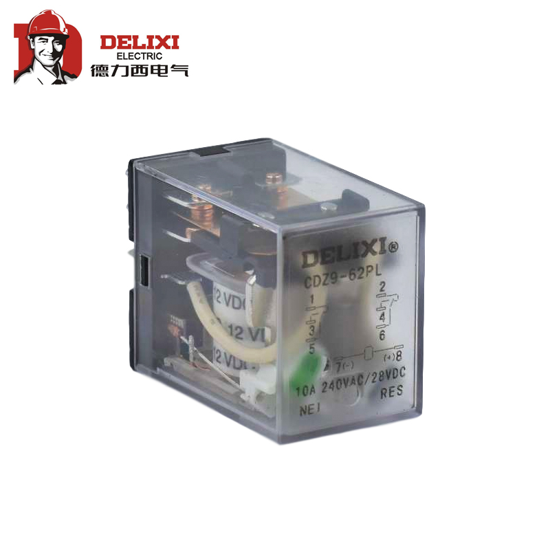 德力西小型CDZ9-62PL继电器10a JQX-13F 2Z AC220V带灯中间继电器 - 图2