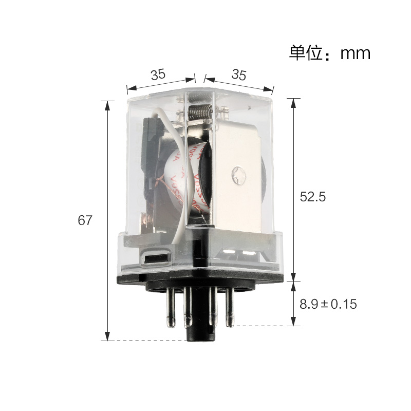 德力西小型大功率继电器JQX-10F/3Z 11圆脚 AC220V 2Z 8圆脚AC380 - 图1