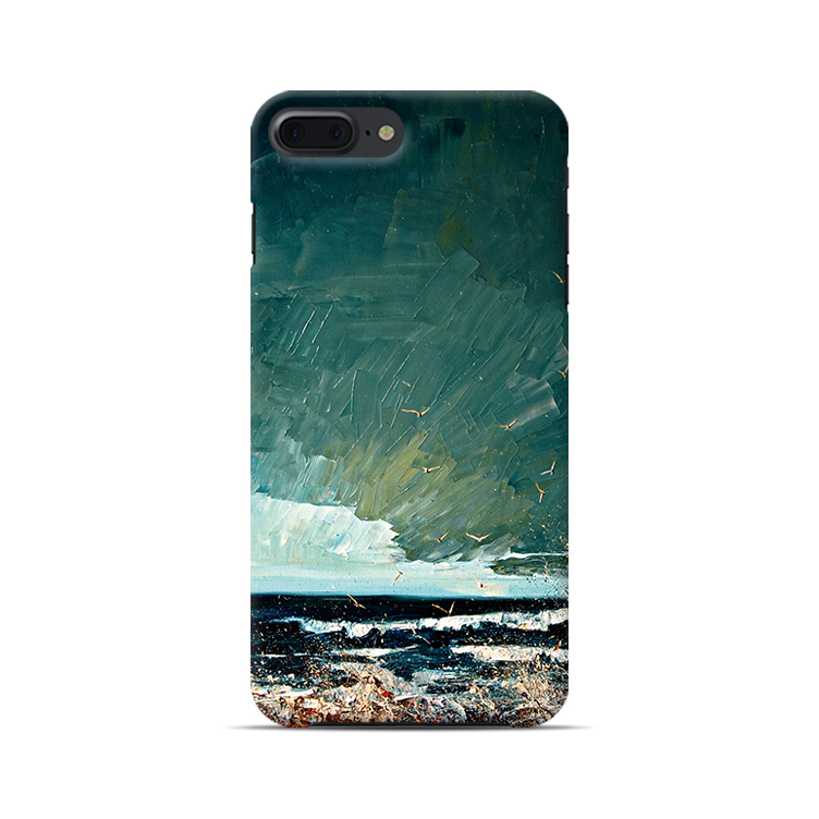 暴風海洋iphoneXs7文藝油畫手機殼6s7plus蘋果華為保護殼oppo小米