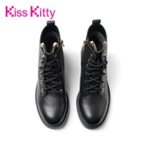 Kiss Kitty Martens, зимние утепленные ботинки, короткие сапоги на платформе, средней длины, средний каблук