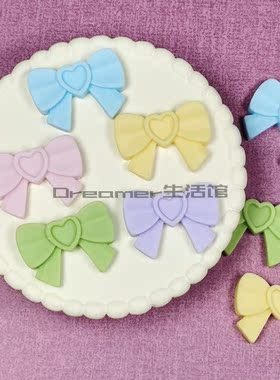【Dreamer】仿真乐高彩色蝴蝶结大号手机壳头饰树脂配件