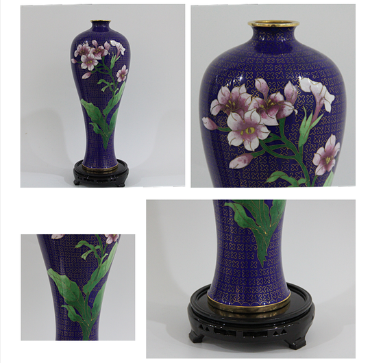 Beijing cloisonné copper tire cloisonné enamel Qumei vase ornaments Beijing characteristic craft gifts handmade