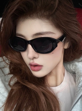 2025新款复古猫眼个性墨镜爪子设计镂空镜腿时髦防紫外线太阳镜潮