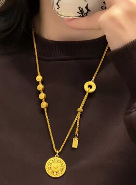不含吊坠 纯手工编织四股编项链细款平安喜乐可调节项链绳百搭