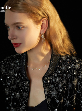 法国Eternelle原创设计项链925银饰星星吊坠轻奢小众百搭锁骨链女