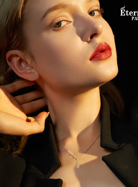 法国Eternelle原创三叶草项链高级设计小众轻奢锁骨链生日礼物