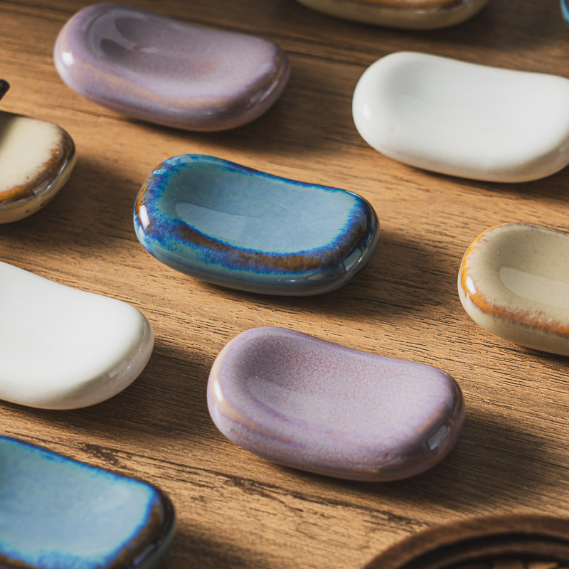 现代简约日式窑变陶瓷筷子架家用仪式感筷枕餐厅摆台勺托架筷架,淘宝优惠券,粉丝福利购,淘宝优惠卷