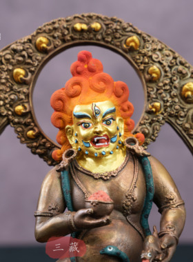 纯铜黑财神佛像家用密宗供奉