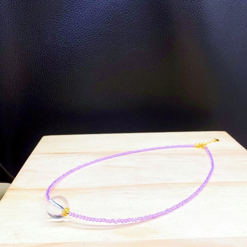 白水晶尖晶锁骨链项链颈链手工细款小饰品女款手工串珠原创百搭,淘宝优惠券,粉丝福利购,淘宝优惠卷