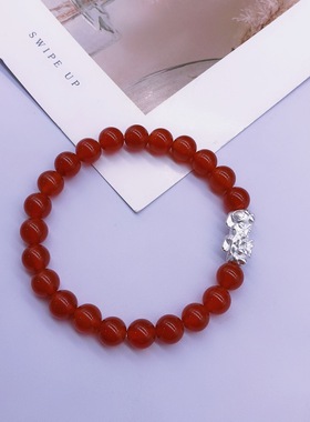 玛瑙貔貅招财保平安气质型风手串