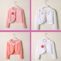 Girl knit cardiovert spring autumn baby jacket children small shawl shoulder summer thin princess air conditioning cardiovert shoulder female baby