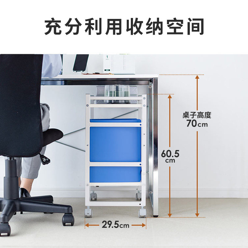 日本SANWA移动置物收纳架多层打印复印机主机箱落地支架钢架小户型办公家用小推车储物架神器简易带轮多功能,淘宝优惠券,粉丝福利购,淘宝优惠卷