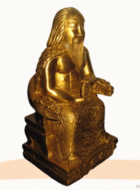 八卦祖师摆件桌面装饰品黄铜