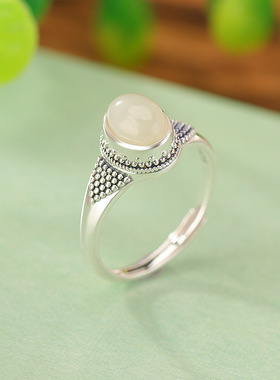 和田碧玉戒指食指戒女新品优惠