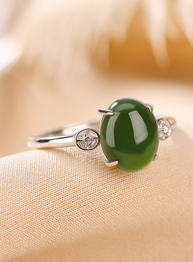 玉石蛋面戒指本月新品限时优惠