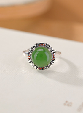 本月新品限时优惠碧玉戒指女款