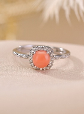 本月新品限时优惠水红玛瑙戒指