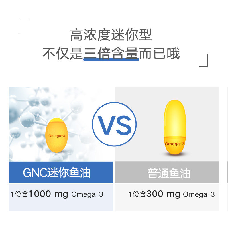 健安喜三倍牌深海鱼中老年软胶囊 gnc健安喜鱼油/深海鱼油