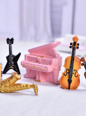 微景观造景小饰品创意古筝吉他