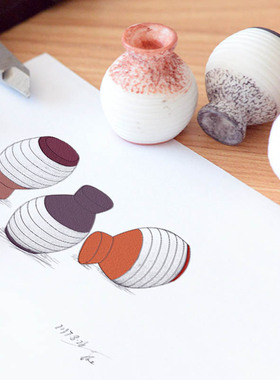 微景观摄影卡通多肉植物细口花瓶