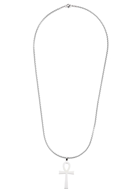 Ankh Logo Rock Pendant Chain Necklace