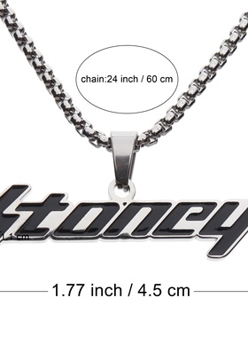 Post Malone Stoney necklace 马龙欧美潮牌嘻哈个性情侣吊坠项链