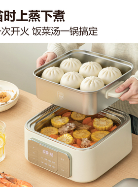 益美不锈钢防干烧多功能电蒸锅