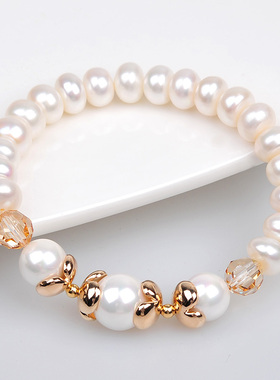 晶柜简约个性百搭拼接珍珠手链