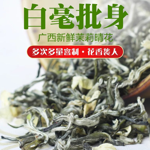 2026年新茶蜀信飘雪茉莉花茶叶浓香型手工甘露茉莉花四川花茶250g - 图2