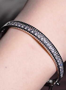 万花筒满钻手镯轻奢小众镀18K真金时尚百搭