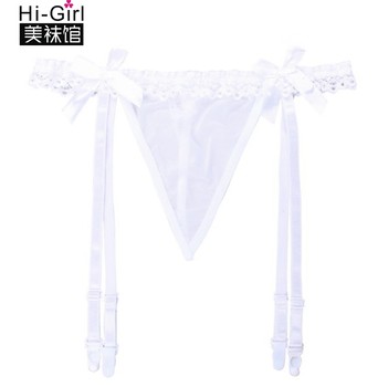 4 ສີ sexy gray black skin white T-pants with panties integrated hollow garter belt adjustable stockings accessories